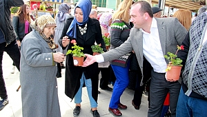 Biga Ak Parti Teşkilatı Bahara Çiçeklerler ''EVET'' Dedi