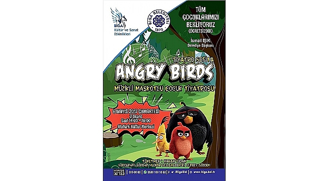 Angry Birds çocuklar için Biga'da