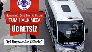 Bayramın 1.Günü Biga'da Şehir İçi Minübüsler Ücretsiz