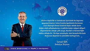 Biga belediye başkanı İsmail Işık'ın Bayram Kutlaması