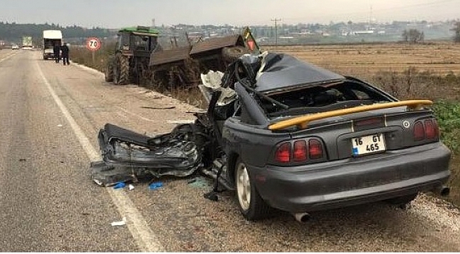 Biga'da Trafik Kazası 1 Ölü 1 Yaralı