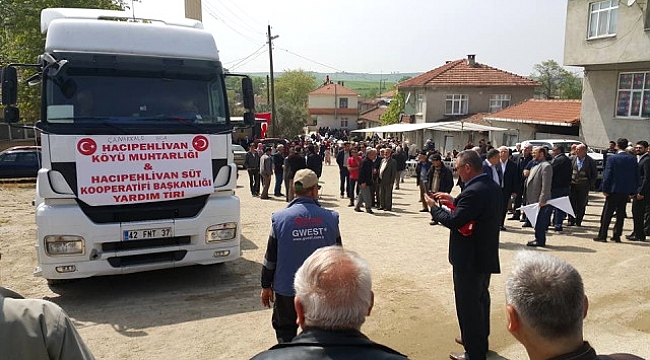  Biga'nın Hacıpehlivan Köyünden Afrin'e Yardım