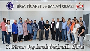  Biga Tso'da 21. Dönem Girişimcilik Eğitimi Sona Erdi