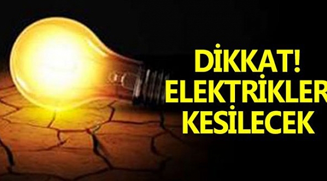 Pazar Günü Biga Merkez Ve Köylerinde Elektrik Yok