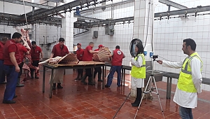 Biga Belediyesi Mezbaha Çalışanları Belgelerine Kavuşuyor