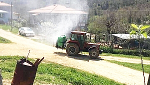 BİGA'DA KÖYLER DEZENFEKTE EDİLİYOR