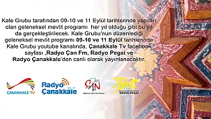 KALE GRUBUNUN GELENEKSEL MEVLİT PROGRAMINA DAVETLİSİNİZ