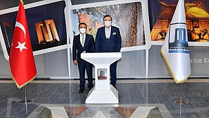 TOBB BAŞKANI RİFAT HİSARCIKLIOĞLU, VALİ AKTAŞ'I ZİYARET ETTİ