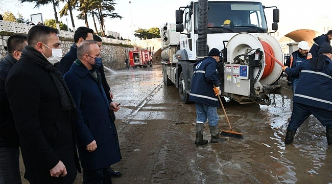 TURAN, BİGA'DA SEL BÖLGESİNDE İNCELEMELERDE BULUNDU