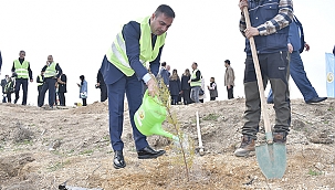 BİGA'DA FİDANLAR TOPRAKLA BULUŞTU