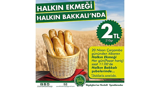 HALKIN EKMEĞİ 2 TL