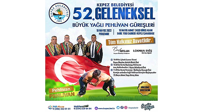 52. GELENEKSEL BÜYÜK YAĞLI PEHLİVAN GÜREŞLERİNE DAVETLİSİNİZ