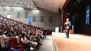 BAŞKAN VEKİLİ SARIBAŞ, PROF. DR. DÖKMEN'İN SEMİNERİNE KATILDI