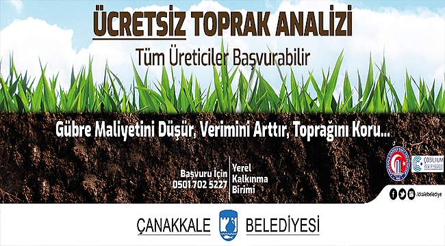 ÜCRETSİZ TOPRAK ANALİZİ BAŞVURULARI BAŞLADI