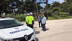 VALİ AKTAŞ, AYVACIK BÖLGE TRAFİK UYGULAMA NOKTASINI ZİYARET ETTİ