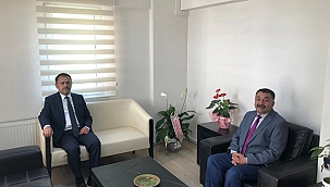 VALİ AKTAŞ'TAN İL DEFTERDARI DOĞAN ADIGÜZEL'E HAYIRLI OLSUN ZİYARETİ