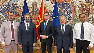 ÇOMÜ HEYETİ, KUZEY MAKEDONYA CUMHURİYETİ CUMHURBAŞKANINI ZİYARET ETTİ