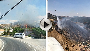 AYVACIK'TA YANGIN KORKUTTU!