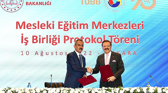 MESLEKİ EĞİTİM MERKEZLERİ İŞ BİRLİĞİ PROTOKOLÜ TÖRENİ DÜZENLENDİ