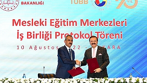 MESLEKİ EĞİTİM MERKEZLERİ İŞ BİRLİĞİ PROTOKOLÜ TÖRENİ DÜZENLENDİ
