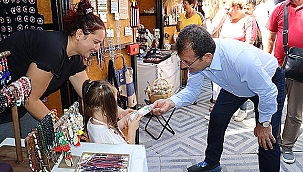 BAŞKAN İMAMOĞLU'NDAN ÜRETİCİ KADINLARA ZİYARET