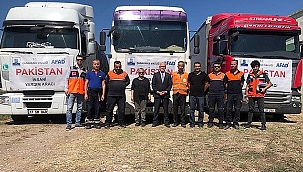 ÇANAKKALE'DEN PAKİSTAN'A YARDIM TIRI GÖNDERİLDİ