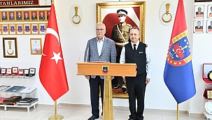 BAŞKAN GÖKHAN İL JANDARMA KOMUTANI AKMAN'I ZİYARET ETTİ