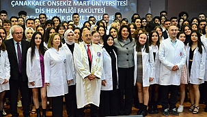 ÇOMÜ DİŞ HEKİMLİĞİ FAKÜLTESİ BEYAZ ÖNLÜK GİYME TÖRENİ GERÇEKLEŞTİ