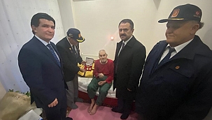 VALİ AKTAŞ, KORE GAZİSİ HÜSEYİN ERGÜN'Ü ZİYARET ETTİ