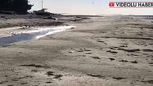 ÇANAKKALE'DE DENİZ ÇEKİLDİ!