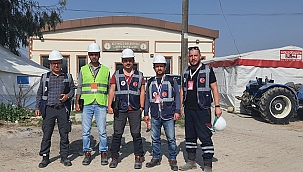 ÇANAKKALE BELEDİYESİ ÇALIŞANLARI DEPREM BÖLGESİNDE HASAR TESPİT ÇALIŞMALARINDA