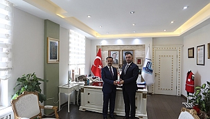 BİGA BELEDİYE BAŞKANI BÜLENT ERDOĞAN, VALİ AKTAŞ'I ZİYARET ETTİ