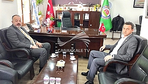 BAŞKAN SEMİZOĞLU BAYRAMİÇ ZİRAAT ODASI BAŞKANI MESUT ŞEN'İ ZİYARET ETTİ