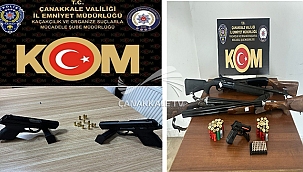 ÇANAKKALE'DE KAÇAK SİLAH OPERASYONU