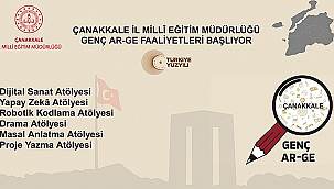 ÇANAKKALE İL MİLLÎ EĞİTİM MÜDÜRLÜĞÜ GENÇ AR-GE FAALİYETLERİ BAŞLIYOR
