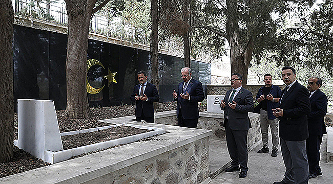 ÇANAKKALE PROTOKOLÜNDEN HASAN MEVSUF ŞEHİTLİĞİ'NE ANLAMLI ZİYARET