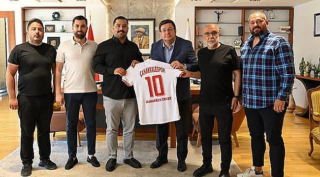 ÇANAKKALESPOR YÖNETİCİLERİNDEN BAŞKAN ERKEK'E ZİYARET