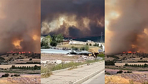 EZİNE'DE KORKUTAN YANGIN!