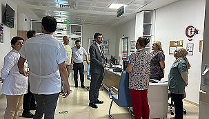 İL SAĞLIK MÜDÜRÜNDEN LAPSEKİ DEVLET HASTANESİNE ZİYARET