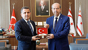 İSMAİL KAŞDEMİR, KKTC CUMHURBAŞKANI ERSİN TATAR'I ZİYARET ETTİ