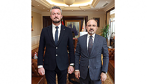 TURAN, MHP MERKEZ İLÇE BAŞKANI ALPARSLAN ÇELİK'İ AĞIRLADI