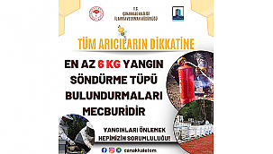 YANGIN RİSKİNE KARŞI ARICILARA YANGIN TÜPÜ ZORUNLULUĞU