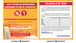 AŞIRI SICAKLAR KONUSUNDA HEMŞEHRİLERİMİZİN DİKKATİNE!