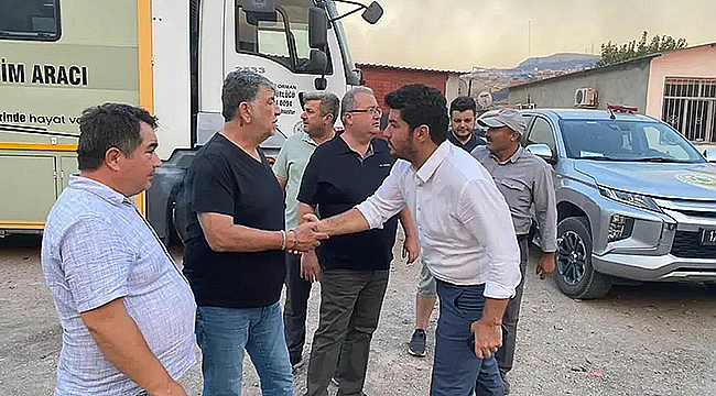 MECLİS BAŞKANI YANGIN BÖLGESİNDE