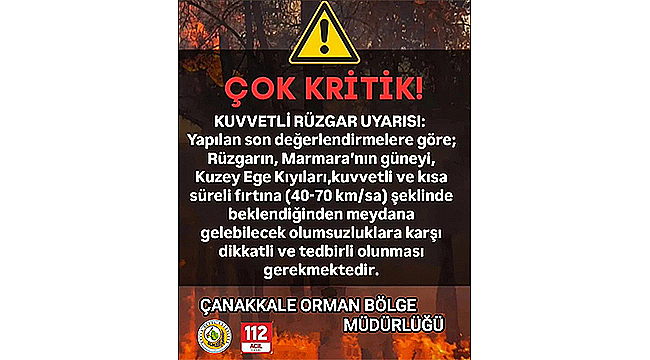 ORMAN YANGINI RİSKİNE KARŞI ÖNEMLİ UYARI!