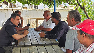 TARİHİ ALAN BAŞKANI KAŞDEMİR VE HEYETİNDEN YANGIN BÖLGESİNE ZİYARET