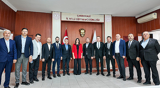 AK PARTİ ÇANAKKALE YÖNETİCİLERİNDEN MİLLİ EĞİTİM MÜDÜRÜNE ZİYARET