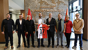 ÇANAKKALESPOR'DAN YENİ İL EMNİYET MÜDÜRÜ ERGÜN DAĞISTANLI'YA ZİYARET
