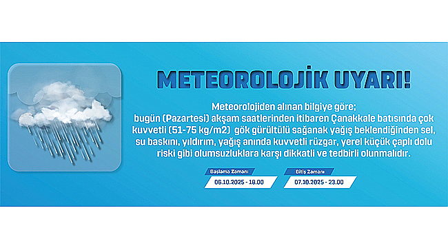 METEOROLOJİK UYARI!