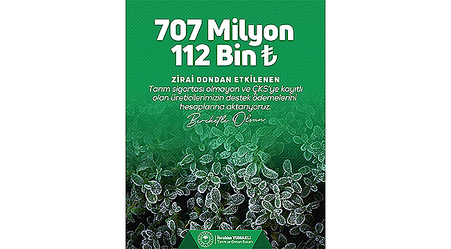 TARIMDA DESTEK ÖDEMELERİ DEVAM EDİYOR